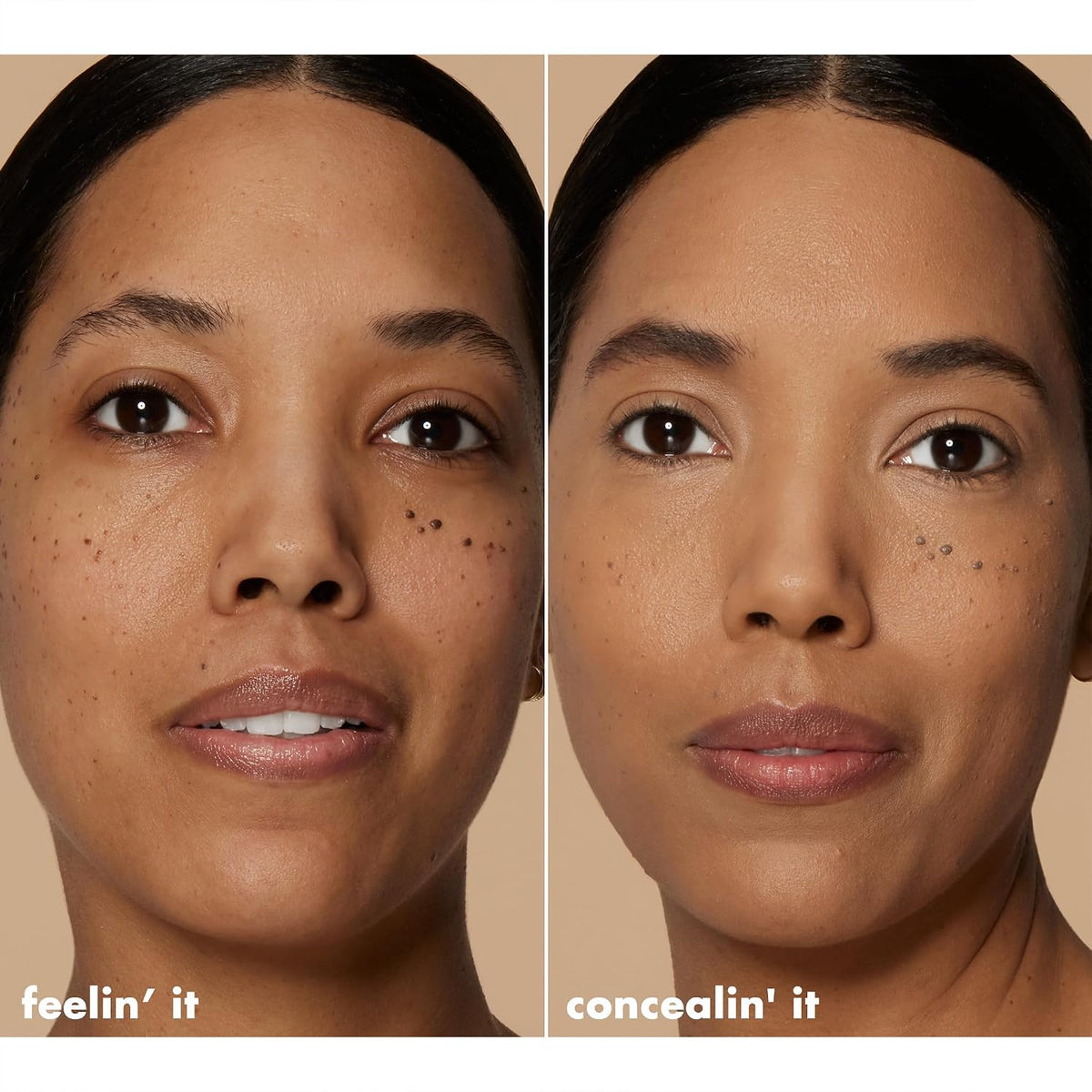 e.l.f. Hydrating Camo Concealer. Full Coverage. Medium Sand | Satin Finish. Under-Eye & Blemish Coverage. Hydrating Formula. Long-Lasting Wear. Non-Creasing. Vegan & Cruelty-Free