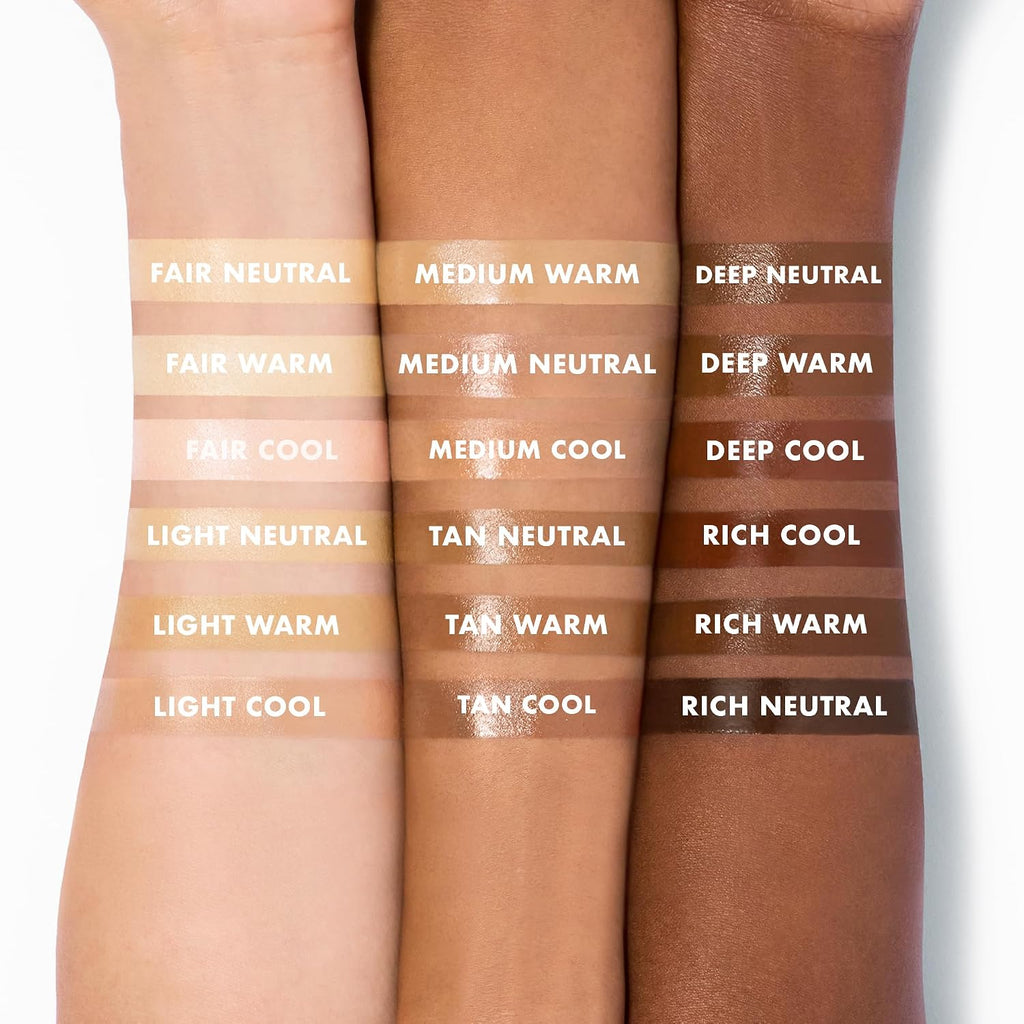 e.l.f. Halo Glow Skin Tint SPF 50. Hydrating & Tinted. 5 Light Warm | Lightweight Buildable Coverage. Dewy. Hydrated Finish. Broad-Spectrum SPF 50. Zinc Oxide & Niacinamide. Vegan & Cruelty-Free