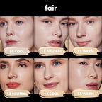 e.l.f. Soft Glam Satin Foundation. Medium Coverage. 14 Fair Cool | Satin Finish. Long-Lasting Wear. Hydrating Hyaluronic Acid & Hibiscus Complex. Blurs Pores. Lightweight. Vegan & Cruelty-Free