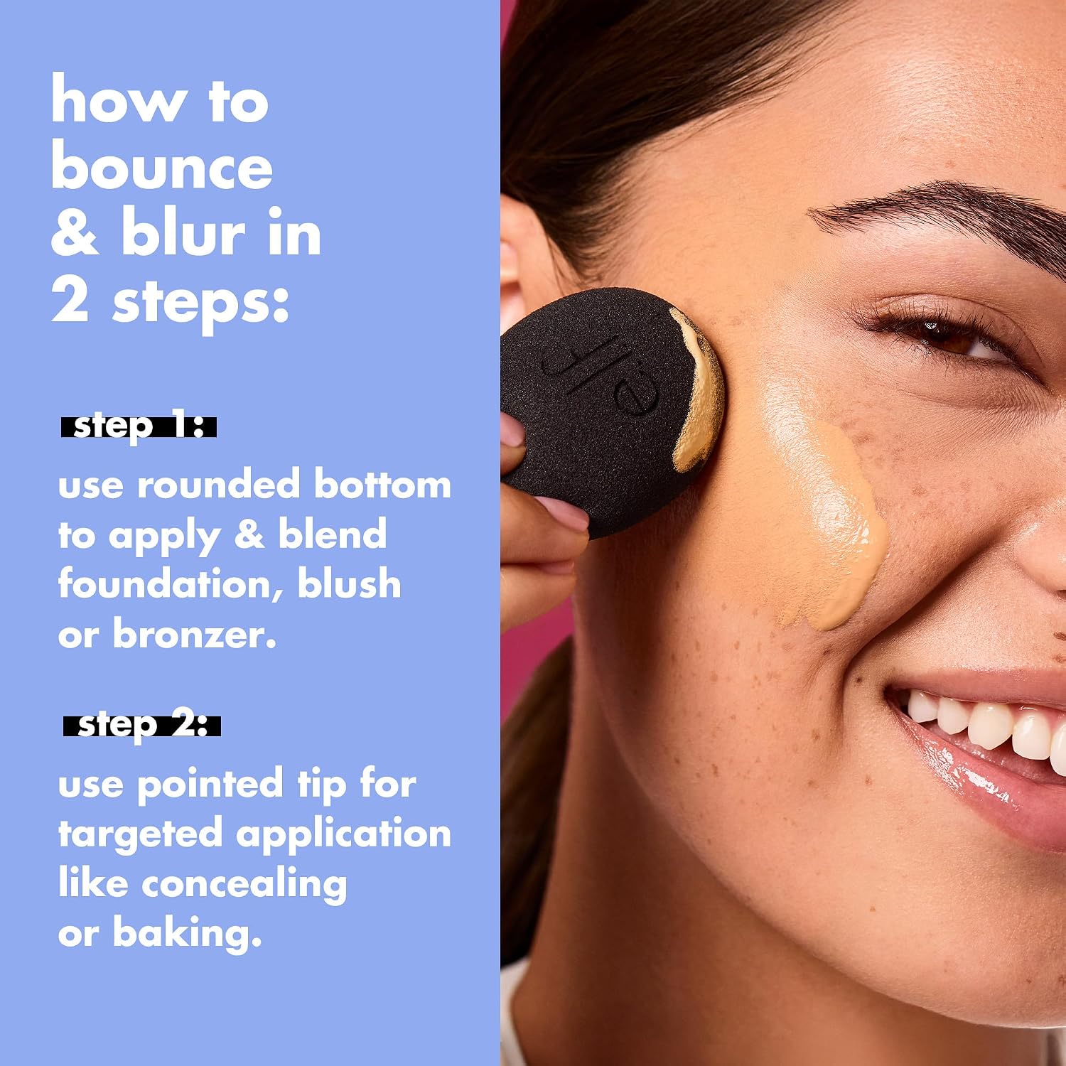 e.l.f. Bounce & Blur Pro Sponge | Multi-Use Makeup Blending Sponge for Cream. Liquid & Powder Formulas. Creates A Blurred Finish. Vegan & Cruelty-Free