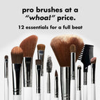 e.l.f. Professional Set of 12 Makeup Brushes. Pro-Worthy Makeup Brushes For A Flawless Full-Face Application. Vegan & Cruelty-Free