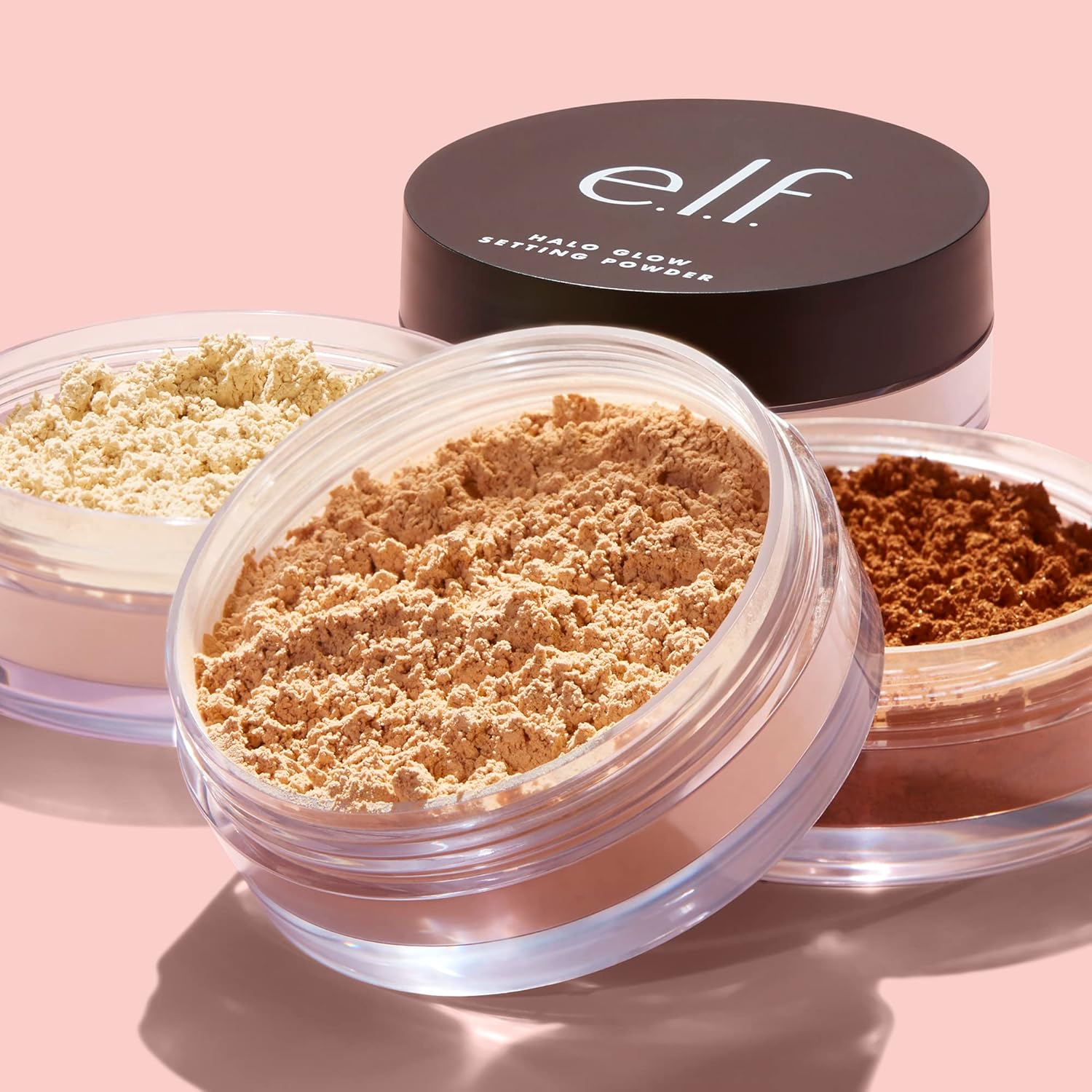 e.l.f. Halo Glow Soft Focus Setting Powder. Silky & Creates Soft Glow Without Shine. Smooths Pores & Lines. Vegan & Cruelty-Free. Light Pink
