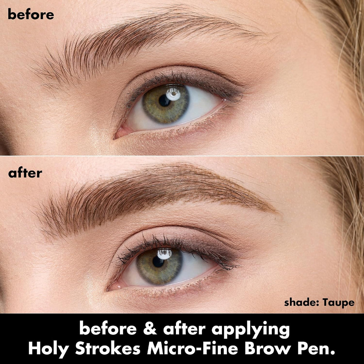 e.l.f. Holy Strokes Micro-Fine Brow Pen. Liquid Waterproof Eyebrow Makeup For Detailing & Adding Dimension. Vegan & Cruelty-Free. Taupe