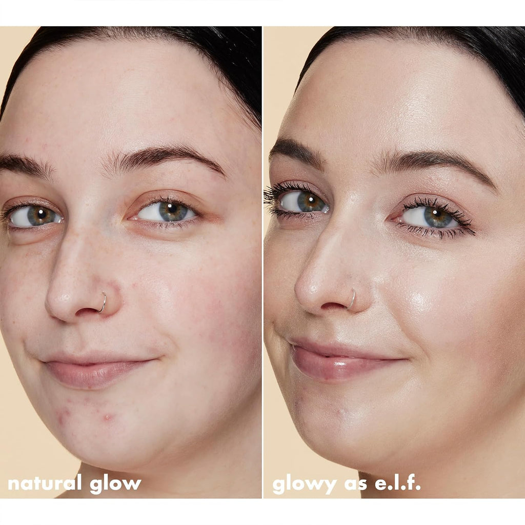 e.l.f. Halo Glow Liquid Filter. Hydrating Complexion Boost. 0 Fair | Soft Focus. Luminous Natural Glow for Face & Body. Infused with Hyaluronic Acid & Squalene. Vegan & Cruelty-Free