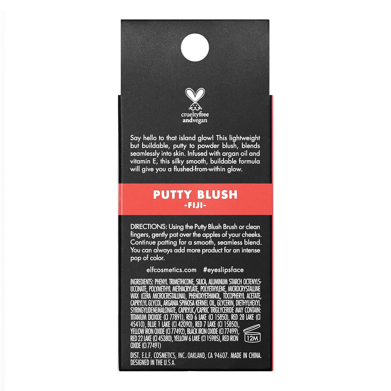 e.l.f. Putty Blush. Creamy & High-Pigment Formula For A Natural Glow. Delivers A Semi-Matte & Powder Finish. Vegan & Cruelty-Free. Fiji