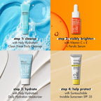 e.l.f. SKIN Wake the e.l.f. Up Skincare Kit | Travel-Size Hydrating Face Cleanser. Sunscreen. Moisturizer & Brightening Serum. Vegan & Cruelty-Free