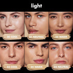 e.l.f. Soft Glam Satin Foundation. Medium Coverage. 22 Light Warm | Satin Finish. Long-Lasting Wear. Hydrating Hyaluronic Acid & Hibiscus Complex. Blurs Pores. Lightweight. Vegan & Cruelty-Free