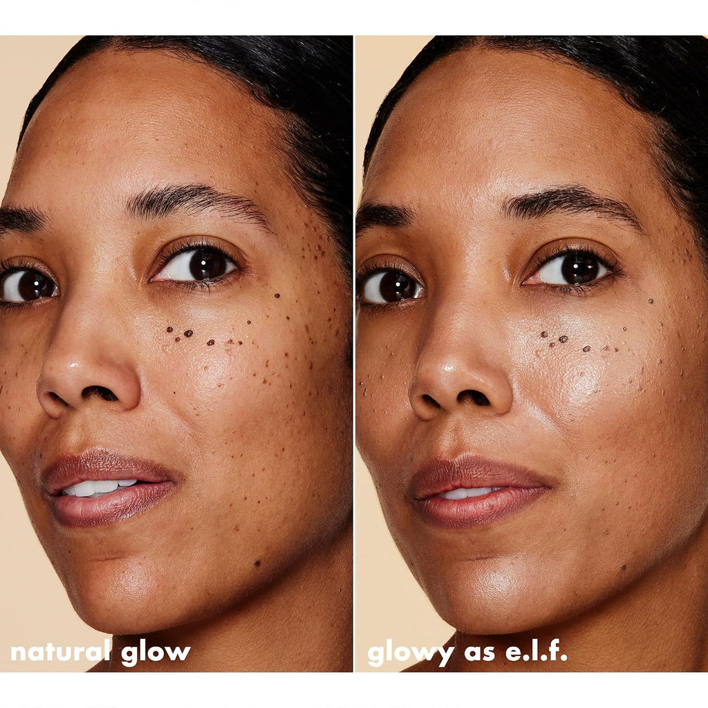 e.l.f. Halo Glow Liquid Filter. Hydrating Complexion Boost. 3.5 Medium | Soft Focus. Luminous Natural Glow for Face & Body. Infused with Hyaluronic Acid & Squalene. Vegan & Cruelty-Free