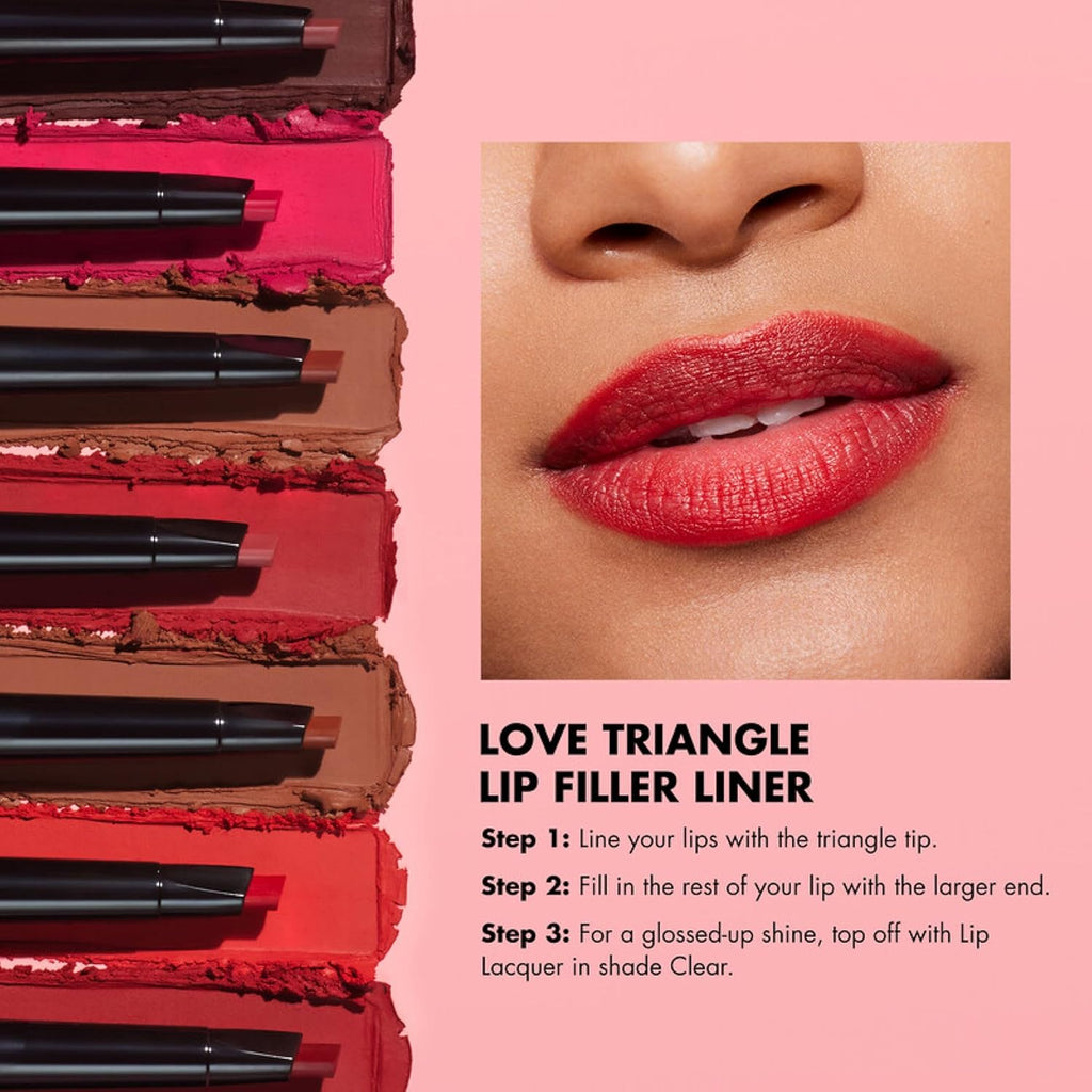 e.l.f. Love Triangle Lip Filler Liner. 2-in-1 Lipliner Pencil For Sculpting & Filling. Long-Lasting Intense Color. Vegan & Cruelty-Free. Light Brown