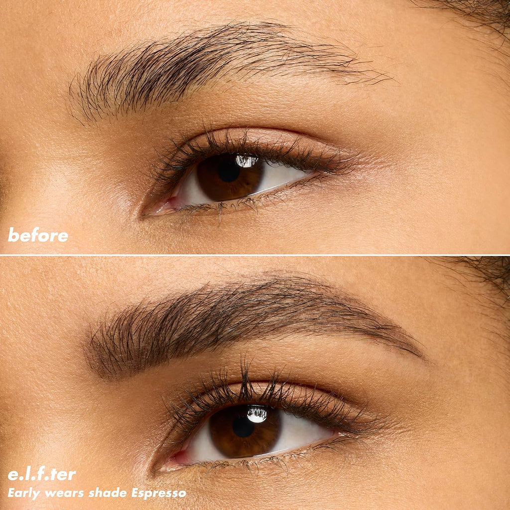 e.l.f. Micro-Fine Brow Pencil. Espresso | Waterproof Brow Color & Spoolie For Shaping Brows & Creating A Feathered Natural-Looking Finish. Vegan & Cruelty-Free