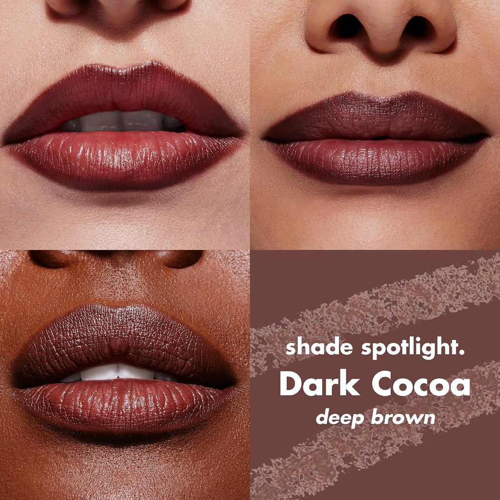 e.l.f. Cream Glide Lip Liner. Creamy High-Pigment. Dark Cocoa | Semi-Matte Finish. Creamy Application. Smooth Glide Lip Pencil. Defines & Shapes. Vegan & Cruelty-Free