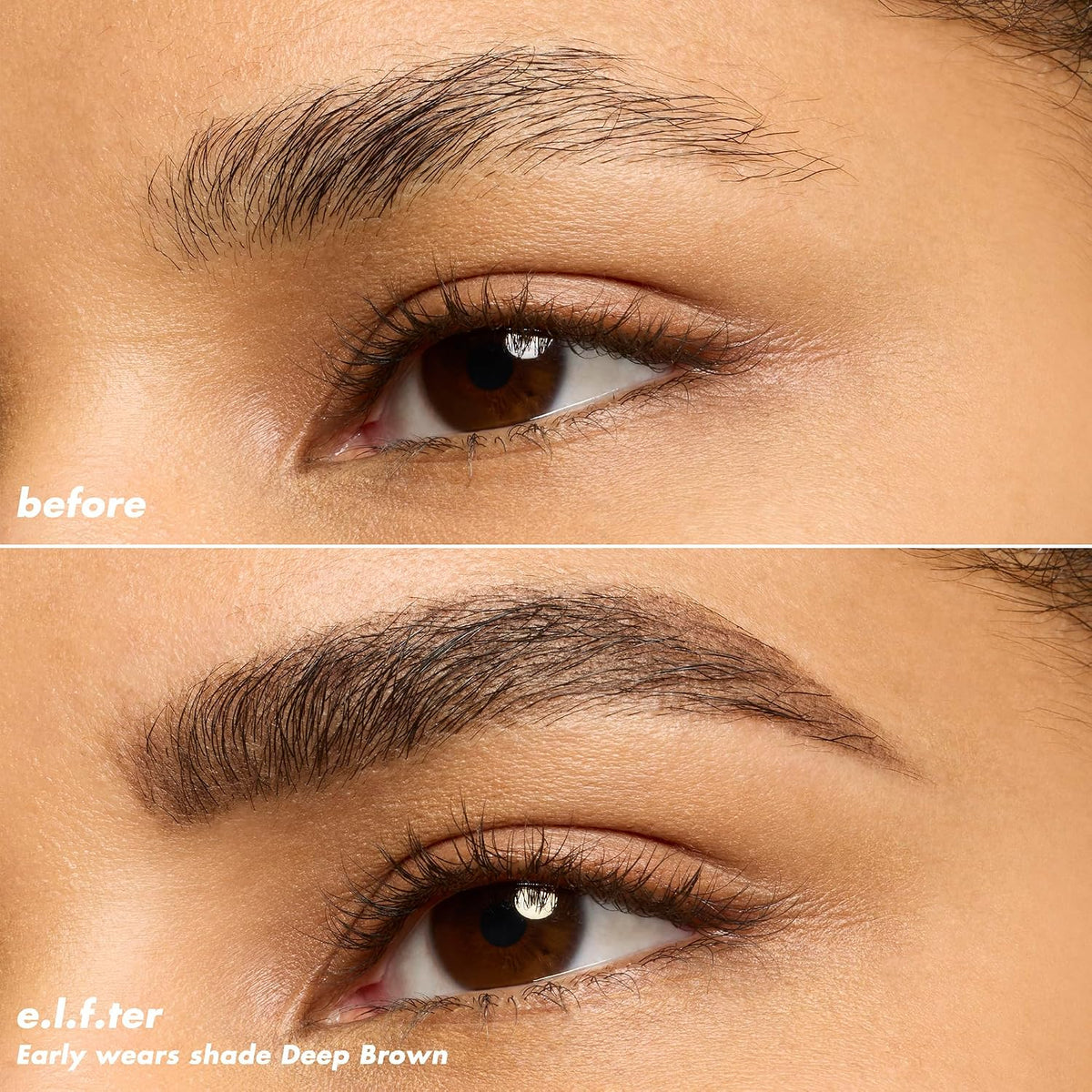 e.l.f. Micro-Fine Brow Pencil. Deep Brown | Waterproof Brow Color & Spoolie For Shaping Brows & Creating A Feathered Natural-Looking Finish. Vegan & Cruelty-Free