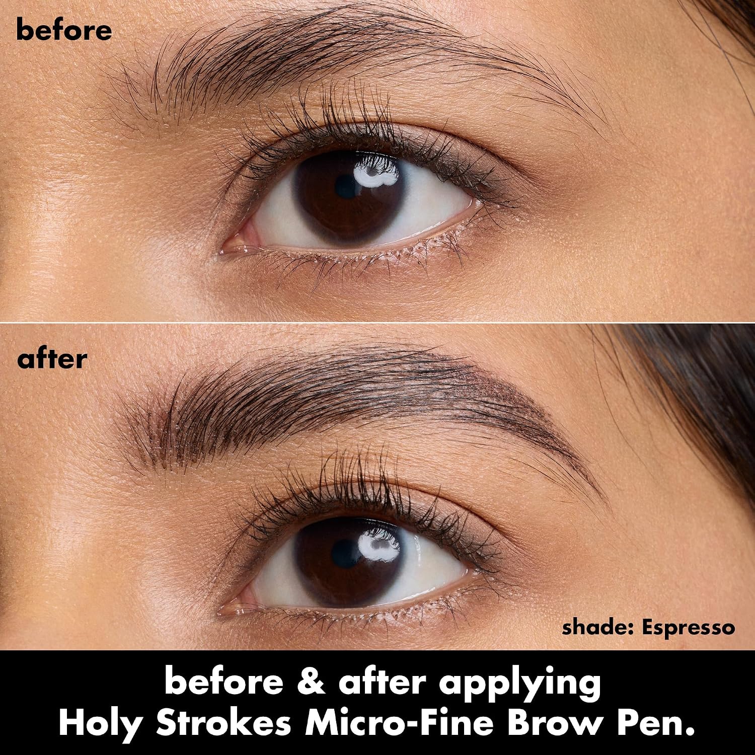 e.l.f. Holy Strokes Micro-Fine Brow Pen. Liquid Waterproof Eyebrow Makeup For Detailing & Adding Dimension. Vegan & Cruelty-Free. Espresso