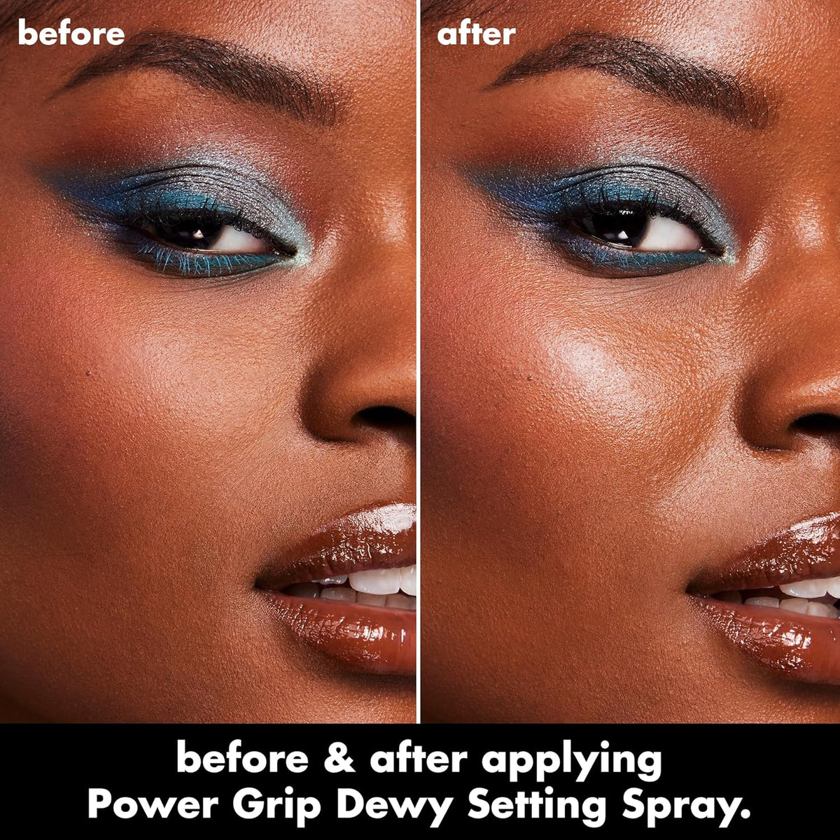 e.l.f. Power Grip Dewy Setting Spray. Hydrating Mist. Dewy Glow Finish | 5% Aloe. Hyaluronic Acid + Squalene Blend. Preps for Long-Lasting Hold. Non-Sticky & Non-Greasy Feel. Vegan & Cruelty-Free