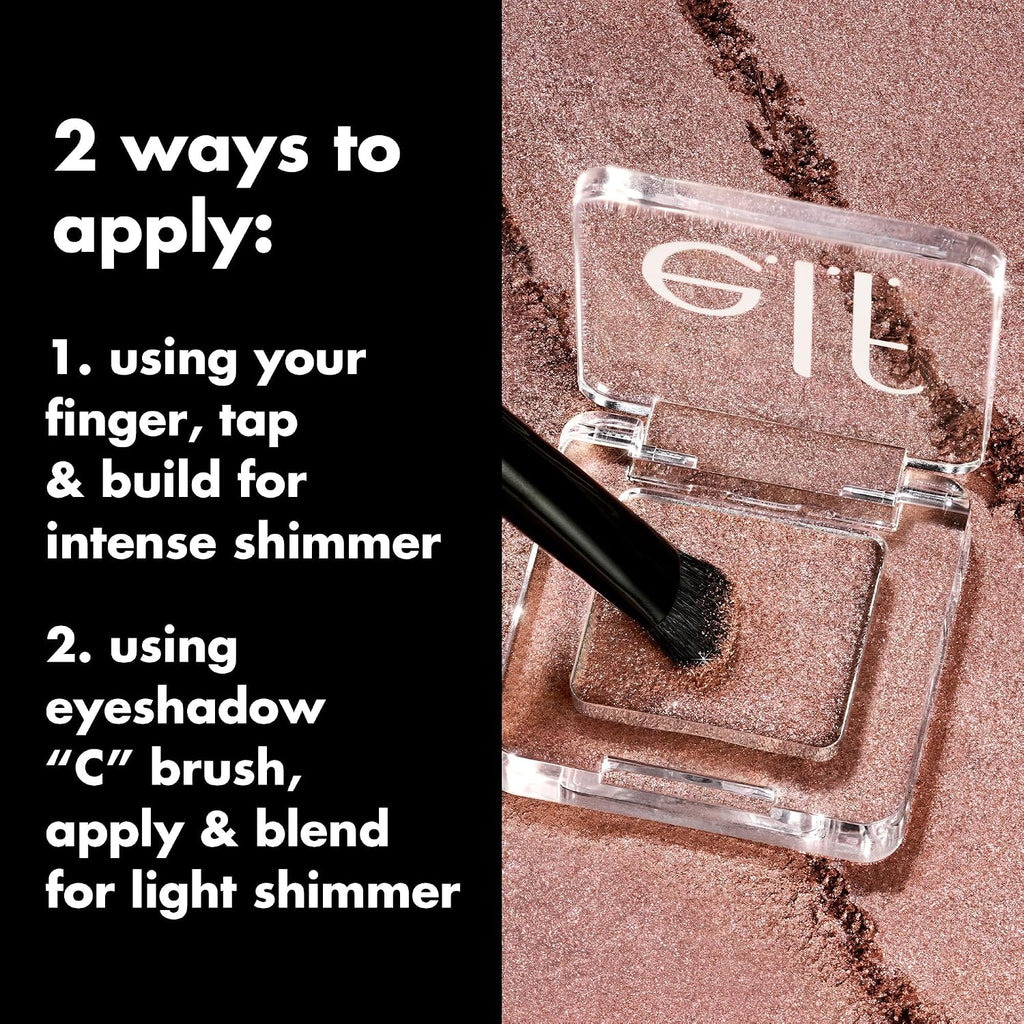 e.l.f. Fine As Fleck Glitter Eyeshadow. Tan-talize | Long-Lasting Sheer Eye Makeup With A Shimmer Finish. Soft. Smooth Formula. Vegan & Cruelty-Free