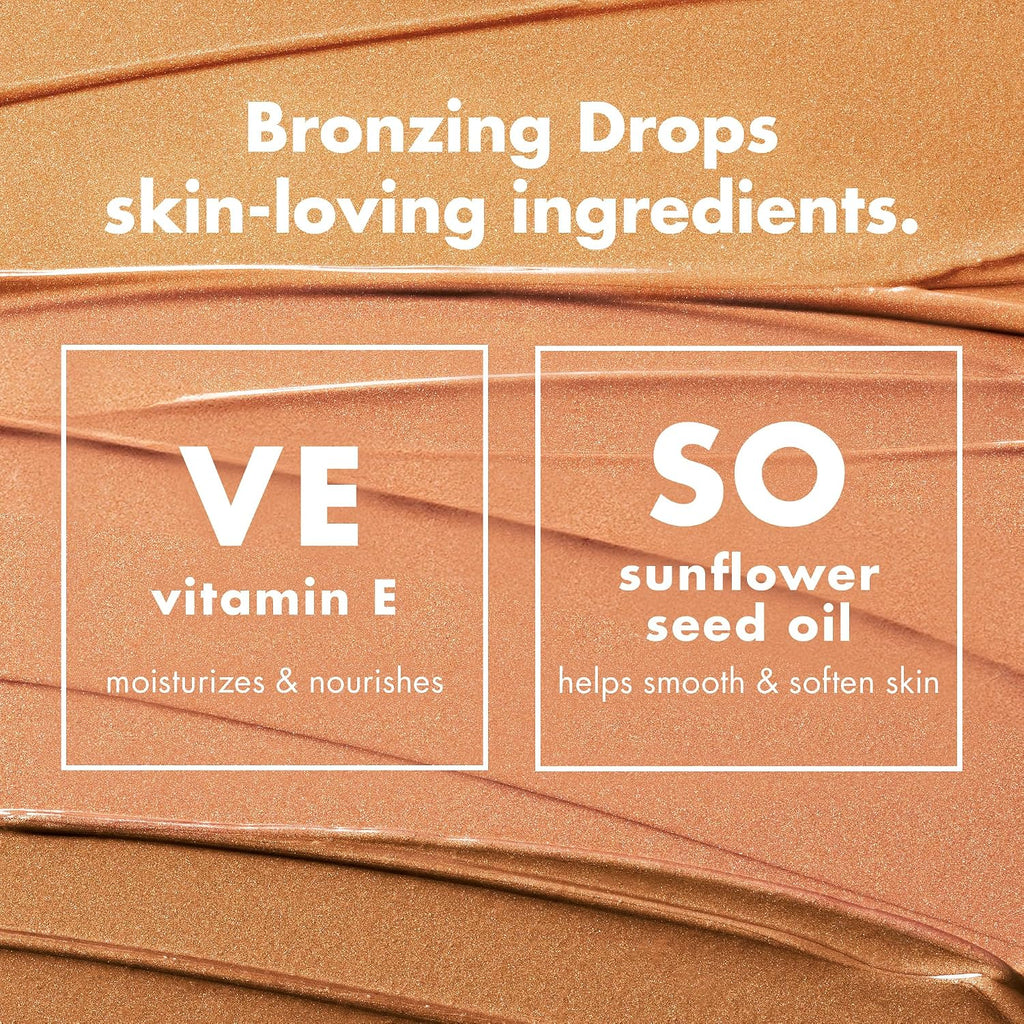 e.l.f. SKIN Bronzing Drops. Pure Gold (Golden Bronze Shimmer) | Liquid Face Tinted Serum with Vitamin E & Sunflower Oil. Shimmer Finish. Vegan & Cruelty-Free. Pure Gold