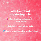 e.l.f. Power Grip Rosé Setting Spray. Bright & Glassy Finish. Pearl Powder | Niacinamide & Rose Water. Preps & Sets Makeup for Long-Lasting Wear. Non-Sticky & Non-Greasy Feel. Vegan & Cruelty-Free